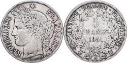World Coins - France, 5 Francs, Cérès, 1851, Paris, Silver, , KM:761.1