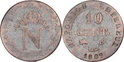 World Coins - France, Napoleon I, 10 Centimes, 1809, Rouen, Billon, , Gadoury:190