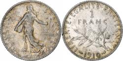 World Coins - France, Franc, Semeuse, 1910, Paris, Silver, , Gadoury:467, KM:844.1