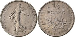 World Coins - France, 1/2 Franc, Semeuse, 1971, Paris, Nickel, , Gadoury:429