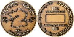 World Coins - France, Medal, FNCPG . CATM, 40eme Anniversaire, 1985, Bronze,