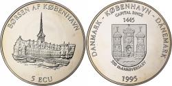 World Coins - Denmark, 5 Ecu, Kobenhaun, 550th Anniversary, 1995, Copper-nickel,