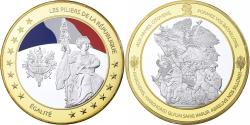 World Coins - France, Medal, Les Piliers de la République, Egalité, 2010, Copper Gilt
