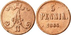 World Coins - Coin, Finland, Alexander II, 5 Pennia, 1866, , Copper, KM:4.1