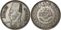 World Coins - Egypt, Farouk, 20 Piastres, 1937, British Royal Mint, , Silver, KM:368