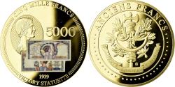 World Coins - France, Medal, Les Anciens Francs, billet de 5000 Francs Victoire,