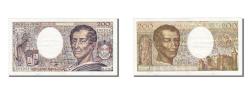 World Coins - Banknote, France, 200 Francs, 200 F 1981-1994 ''Montesquieu'', 1990, UNC(60-62)
