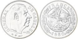 World Coins - France, Token, Général De Gaulle, 1980, Monnaie de Paris, Silver,