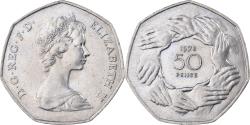 World Coins - Great Britain, Elizabeth II, 50 Pence, 1973, Copper-nickel, , KM:918