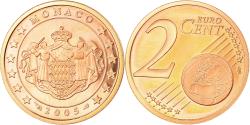 World Coins - Monaco, 2 Euro Cent, 2005, BE, , Copper Plated Steel, Gadoury:MC 173