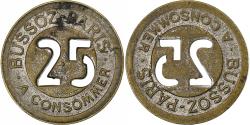 World Coins - France, 25 Centimes, Bussoz Paris, Brass,