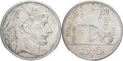 World Coins - Belgium, Régence Prince Charles, 50 Francs, 50 Frank, 1949, Brussels, Silver