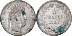 World Coins - France, Louis-Philippe I, 5 Francs, 1836, Lille, Silver, , Gadoury:678