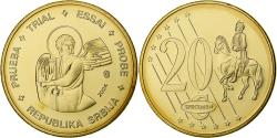 World Coins - Serbia, 20 Euro Cent, Fantasy euro patterns, Essai-Trial, 2004, Nordic gold