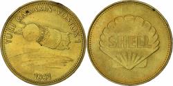 World Coins - France, Token, Collection Shell, Yuri Gagarin, Vostok 1, Bronze-Aluminium