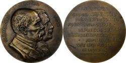 World Coins - France, Medal, Hommage à Clémenceau et Foch, 1918, Bronze, Gilbault,
