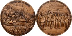 World Coins - France, Medal, Libération de Paris, 25 août 1944, 1985, MDP, Bronze, Gibert