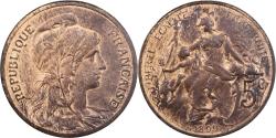 World Coins - France, 5 Centimes, Daniel-Dupuis, 1899, Paris, Bronze, , Gadoury:165