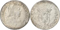 World Coins - France, Louis XIV, 1/2 Écu à la mèche longue, Rennes, Silver,
