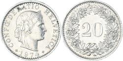 World Coins - Coin, Switzerland, 20 Rappen, 1974