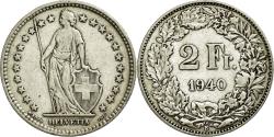 World Coins - Coin, Switzerland, 2 Francs, 1940, Bern, , Silver, KM:21