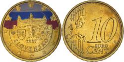 World Coins - Slovakia, 10 Euro Cent, 2009, Kremnica, Colourized, , Brass, KM:98