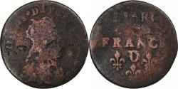 World Coins - France, Louis XIV, Liard de France, 1656, Vimy, Copper,