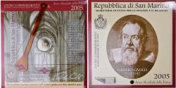 World Coins - San Marino, 2 Euro, Galileo Galilei, 2005, Rome, Année internationale de