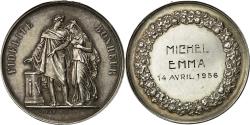 World Coins - France, Medal, Mariage, Fidélité Bonheur, 1956, Petit, , Silver