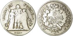 World Coins - Coin, France, Union et Force, 5 Francs, An 10, Paris, , Silver