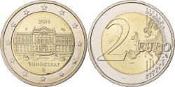 World Coins - Germany, 2 Euro, Budensrat, 2019, Stuttgart, Bi-Metallic,