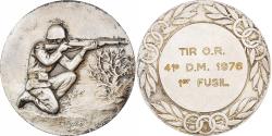 World Coins - France, Medal, Prix de Tir Militaire, 1976, Silvered bronze, Drago,