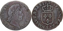 World Coins - Coin, France, Louis XV, Demi sol à la vieille tête, 1/2 Sol, 1770, Reims