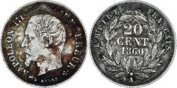 World Coins - Coin, France, Napoleon III, Napoléon III, 20 Centimes, 1860, Paris,