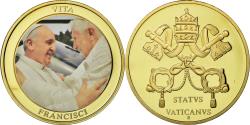 World Coins - Vatican, Medal, La Vie du Pape François, , Copper Gilt