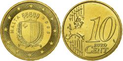 World Coins - Malta, 10 Euro Cent, BU, 2008, Monnaie de Paris, Nordic gold,