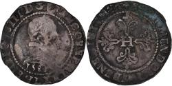 World Coins - Coin, France, Franc au Col Plat, 1581, Bayonne, , Silver, Sombart:4714