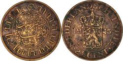 World Coins - Coin, NETHERLANDS EAST INDIES, Wilhelmina I, 2-1/2 Cents, 1945, Utrecht
