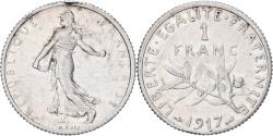 World Coins - France, Franc, Semeuse, 1917, Paris, flan clipé, Silver, , KM:844