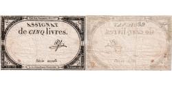 World Coins - France, 5 Livres, 10 brumaire de l'an 2 - (31 octobre 1793), 21028, EF(40-45)