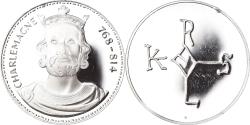 World Coins - France, Medal, Les Rois de France, Charlemagne, History, , Silver
