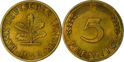 World Coins - Coin, GERMANY - FEDERAL REPUBLIC, 5 Pfennig, 1949, Stuttgart, , Brass