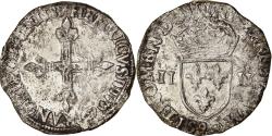 World Coins - Coin, France, Henri III, 1/4 Ecu, 1587, Rennes, , Silver, Duplessy:1133