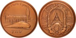 World Coins - France, Medal, Gare de Paris-Lyon, TGV, Railway, C. Gondard, , Copper