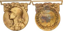 World Coins - France, Grande Guerre, Medal, 1914-1918, Very Good Quality, Morlon, Bronze, 33