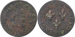 World Coins - France, Henri IV, Double Tournois, 1608, Lyon, Copper, , Gadoury:538