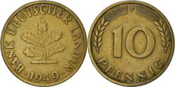 World Coins - Coin, GERMANY - FEDERAL REPUBLIC, 10 Pfennig, 1949, Stuttgart, , Brass