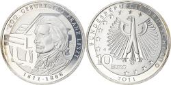 World Coins - Germany, 10 Euro, Franz Listz, 2011, Karlsruhe, BE, , Silver, KM:295