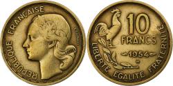 World Coins - France, 10 Francs, Guiraud, 1954, Beaumont - Le Roger, Cupro-Aluminium