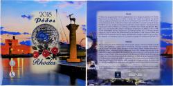 World Coins - Greece, Set Euro, 2018, BU - Tourisme à Rhodes.,